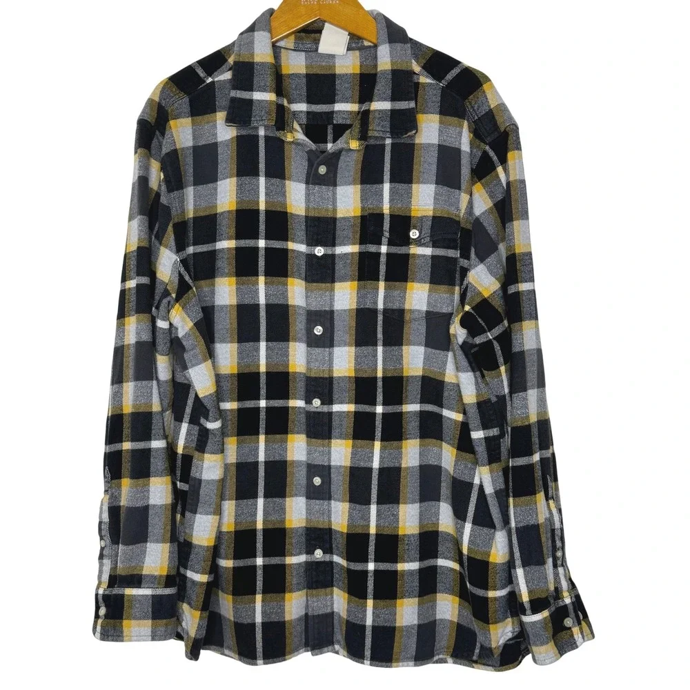 The North‎ Face Flannel Shirt XXL Black/yellow Heavyweight